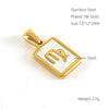 Necklace Titanium Steel Square White Shell Constellation Electroplated Pendant For Women