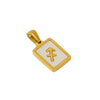 Necklace Titanium Steel Square White Shell Constellation Electroplated Pendant For Women