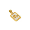 Necklace Titanium Steel Square White Shell Constellation Electroplated Pendant For Women