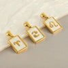 Necklace Titanium Steel Square White Shell Constellation Electroplated Pendant For Women