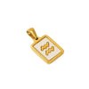 Necklace Titanium Steel Square White Shell Constellation Electroplated Pendant For Women