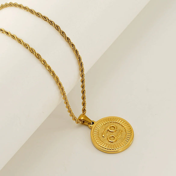 Necklace Titanium Steel Stainless Steel Constellation Electroplated 18K Gold Fashion Trend Unisex
