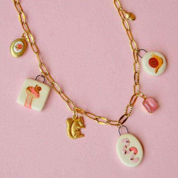 Necklace Titanium Steel Stainless Steel Electroplating Animal Zodiac Fruit Food Pendant
