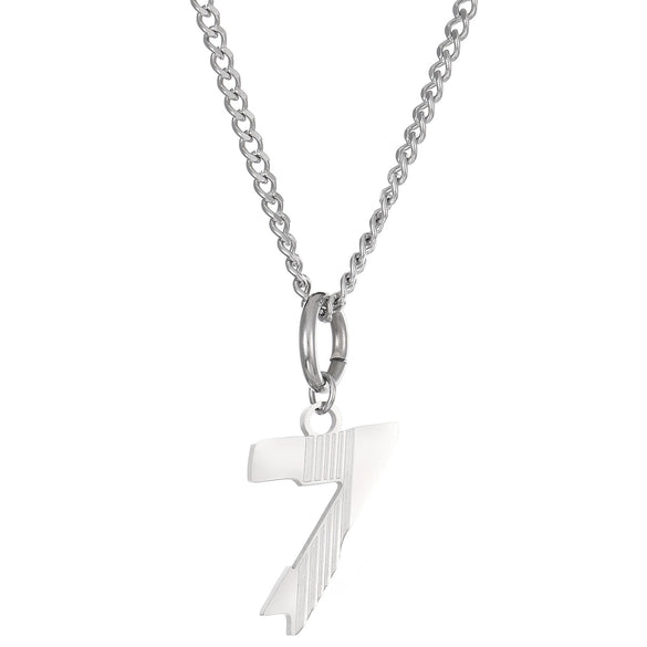Necklace Titanium Steel Stainless Steel Electroplating Letters Numbers Text Hip Hop Trendy Unisex