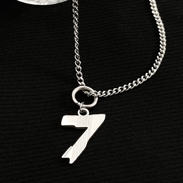 Necklace Titanium Steel Stainless Steel Electroplating Letters Numbers Text Hip Hop Trendy Unisex