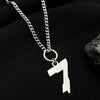 Necklace Titanium Steel Stainless Steel Electroplating Letters Numbers Text Hip Hop Trendy Unisex
