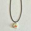 Necklace Titanium Steel Stainless Steel Floral Apple Cherry Rainbow Pattern Electroplating Minimalist