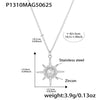 Necklace 316L Stainless Steel 316L Stainless Steel Geometric Eightpointed Star Electroplated Light Luxury Style Women's Jewelry