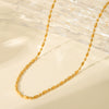 Necklace Titanium Steel Stainless Steel Geometric Electroplated Oval Bead Clavicle Chain For Women
