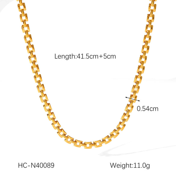 Necklace Titanium Steel Stainless Steel Geometric Electroplating Women's Hip Hop Fashion Trend