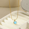 Necklace Titanium Steel Stainless Steel Geometric Snake Bone Chain Electroplating Women's Retro Light Luxury
