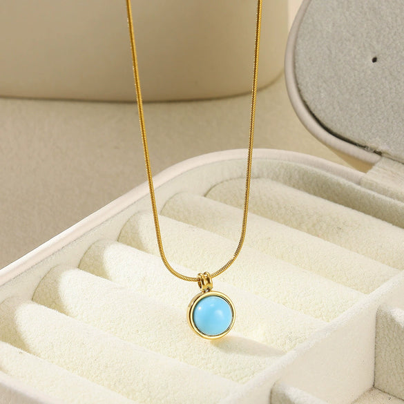 Necklace Titanium Steel Stainless Steel Geometric Snake Bone Chain Electroplating Women's Retro Light Luxury