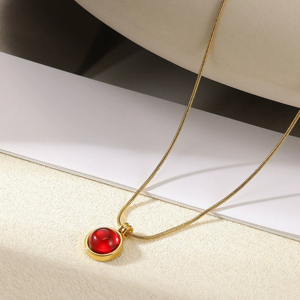 Necklace Titanium Steel Stainless Steel Geometric Snake Bone Chain Electroplating Women's Retro Light Luxury