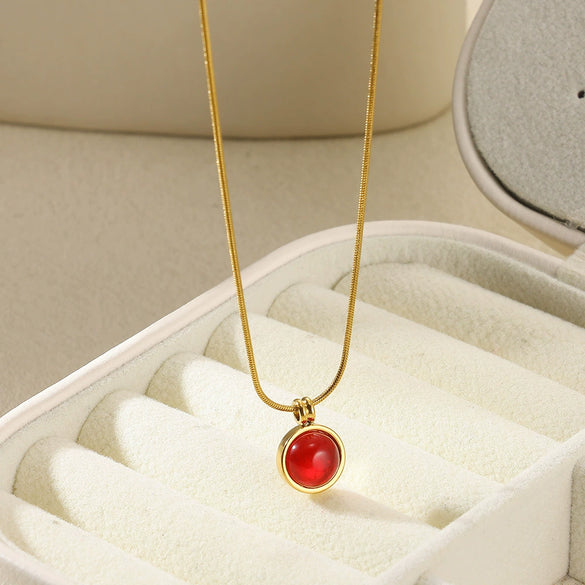 Necklace Titanium Steel Stainless Steel Geometric Snake Bone Chain Electroplating Women's Retro Light Luxury
