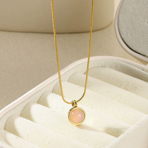 Necklace Titanium Steel Stainless Steel Geometric Snake Bone Chain Electroplating Women's Retro Light Luxury