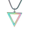 Necklace Titanium Steel Stainless Steel Geometric Triangle Pendant Electroplated Jewelry For Men