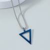 Necklace Titanium Steel Stainless Steel Geometric Triangle Pendant Electroplated Jewelry For Men