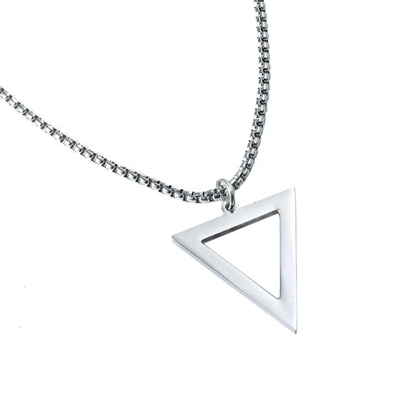 Necklace Titanium Steel Stainless Steel Geometric Triangle Pendant Electroplated Jewelry For Men