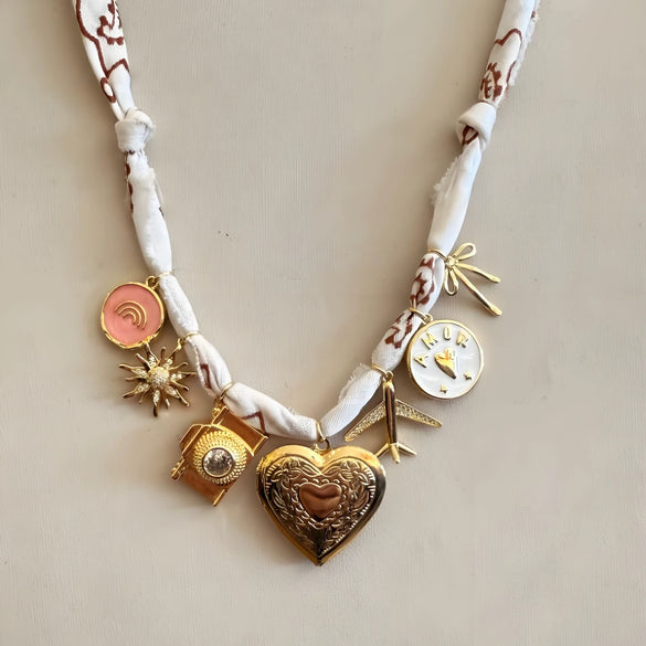 Necklace Titanium Steel Stainless Steel Heart Shell Chili Small Fish Pendant Dopamine Style Electroplating