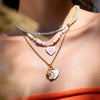 Necklace Titanium Steel Stainless Steel Imitation Pearl Electroplating