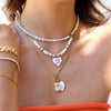 Necklace Titanium Steel Stainless Steel Imitation Pearl Electroplating
