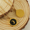 Necklace 316L Stainless Steel 316L Stainless Steel Moon Pendant Dripping Oil Design Couple Style