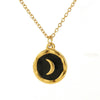 Necklace 316L Stainless Steel 316L Stainless Steel Moon Pendant Dripping Oil Design Couple Style