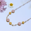 Necklace Titanium Steel Stainless Steel Ocean Vacation Style Pink Daisy Electroplating Women