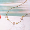 Necklace Titanium Steel Stainless Steel Ocean Vacation Style Pink Daisy Electroplating Women