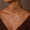 Necklace Titanium Steel Stainless Steel Palm Eyes Devil's Eye Goldplated Electroplating Color Preservation