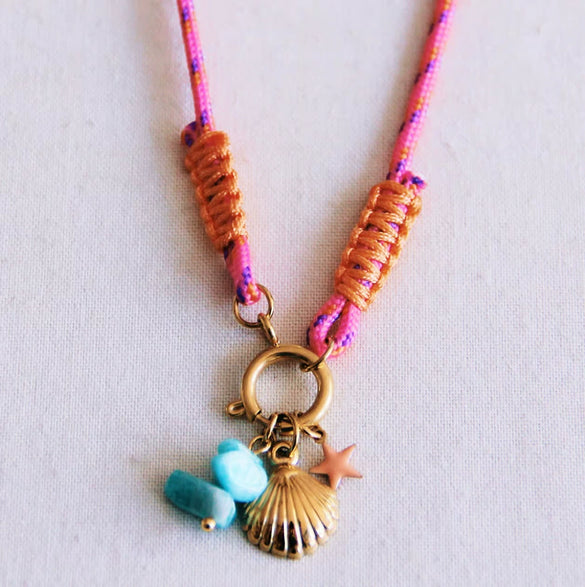 Necklace Titanium Steel Star Electroplating Natural Baroque Pearl Pendant Summer Ocean Wind Simple Style