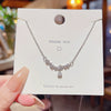 Necklace Titanium Steel Sweet Girly Heart Starry Zircon Tassel Pendant Animal Zodiac Non Fading Clavicle Chain Mixed Gemstone Setting Zirconia