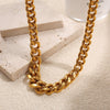 Necklace 316L Stainless Steel Twisted Miami Cuban Chain Electroplated Hip Hop Style