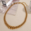 Necklace 316L Stainless Steel Twisted Miami Cuban Chain Electroplated Hip Hop Style