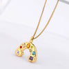 Necklace Titanium Steel Ushaped Kaleidoscope Star Pattern Electroplated For Unisex