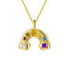 Necklace Titanium Steel Ushaped Kaleidoscope Star Pattern Electroplated For Unisex