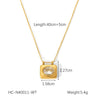 Necklace Titanium Steel Zircon Geometric Style