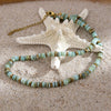 Necklace Turquoise Titanium Steel Electroplated 18K Gold Women's Jewelry