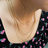 Necklace Twist Snake Bone Titanium Steel Electroplated 18K Gold Geometric Style For Women