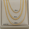 Necklace Twist Snake Bone Titanium Steel Electroplated 18K Gold Geometric Style For Women