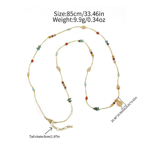 Necklace Vintage Natural Stone Animal Zodiac Handmade Egg Yolk Stone African Pine Citrine Rope Copper