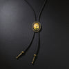 Necklace Vintage Retro Style Metal Alloy Plaid Geometric Leather Stone