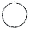Necklace Western Denim Style Imitation Pearl Beaded Ccb Stainless Steel Geometric Handmade