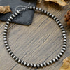 Necklace Western Denim Style Imitation Pearl Beaded Ccb Stainless Steel Geometric Handmade