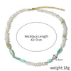 Necklace Women's Beaded Sweet Style With Flower Pattern Mixed Gem Inlay Electroplating Ball Chain