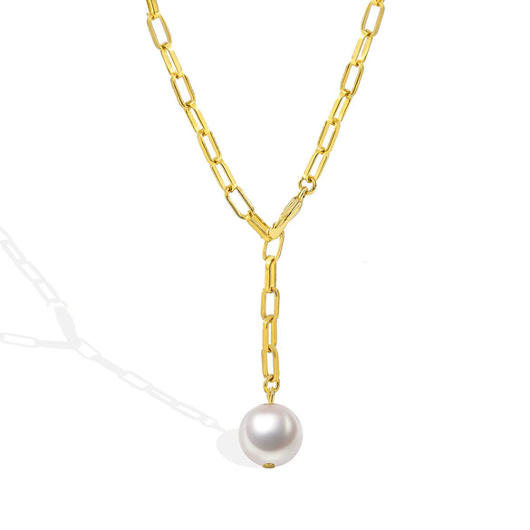 Necklace Women's Pearl Simple Design Copper Regular Chain Style Accessories