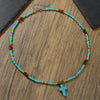 Necklace Wood Chip Coconut Shell Bohemian Geometric Handmade Stainless Steel