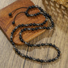 Necklace Wood Chip Coconut Shell Bohemian Geometric Handmade Stainless Steel