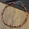 Necklace Wood Chip Coconut Shell Bohemian Geometric Handmade Stainless Steel