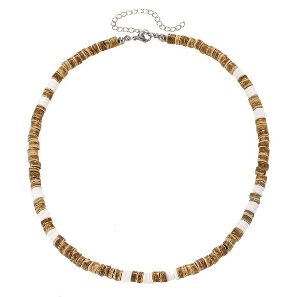 Necklace Wood Soft Pottery Geometric Handmade For Men